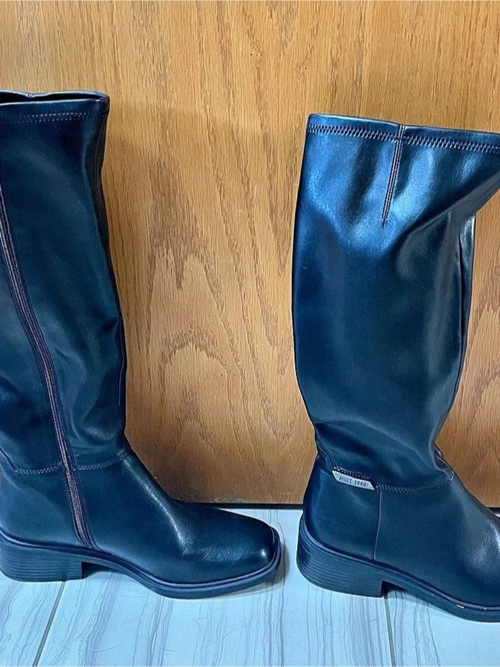 Franco Sarto Tall Black Leather Boots US 9M